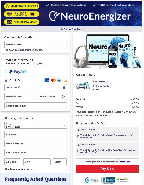 neuroenergizer-checkout-page